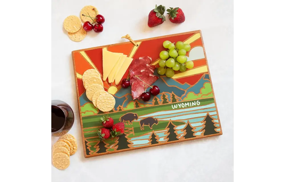 Wyoming Cutting Board with Artwork by Summer Stokes