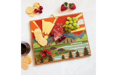 Wyoming Cutting Board with Artwork by Summer Stokes