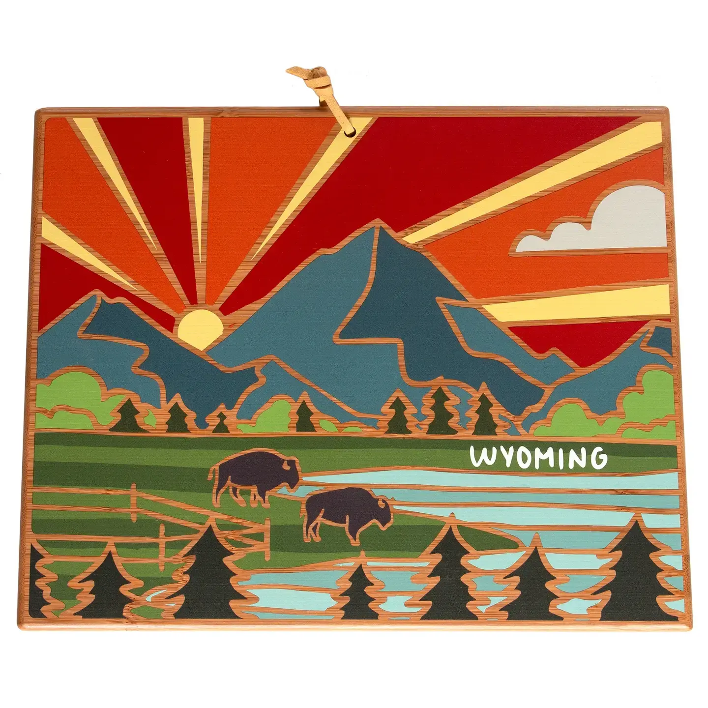 Wyoming Cutting Board with Artwork by Summer Stokes
