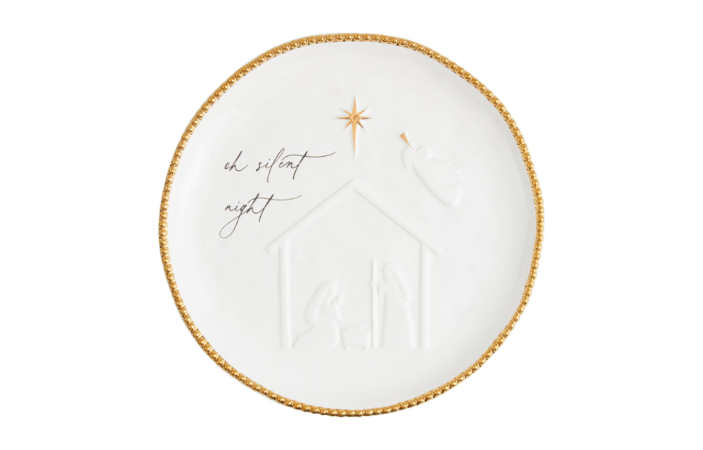 Round Nativity Bead Platter