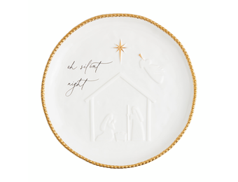 Round Nativity Bead Platter