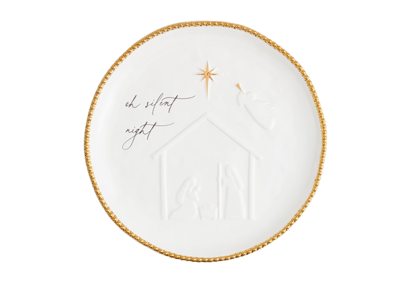 Round Nativity Bead Platter