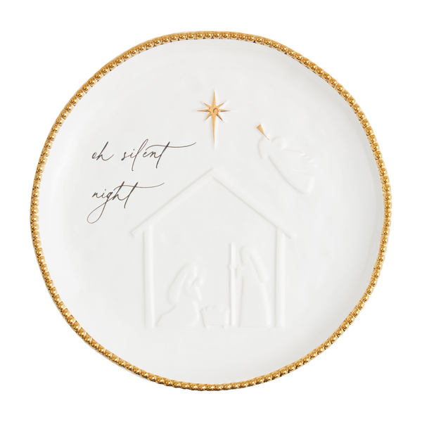 Round Nativity Bead Platter