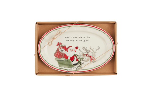 Merry Bright Sentiment Plate