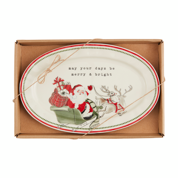 Merry Bright Sentiment Plate