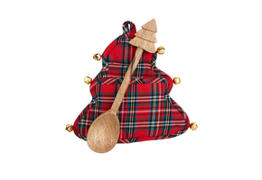Red Tartan Tree Pot Holder