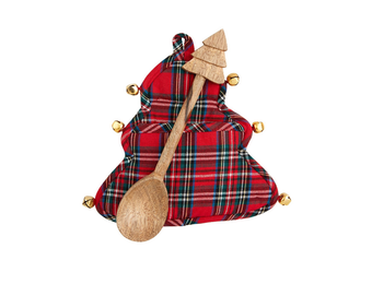 Red Tartan Tree Pot Holder
