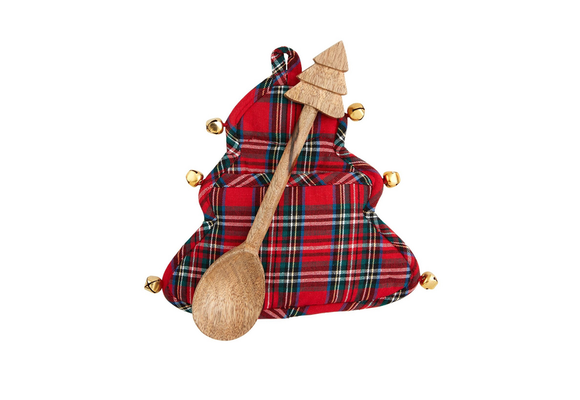 Red Tartan Tree Pot Holder