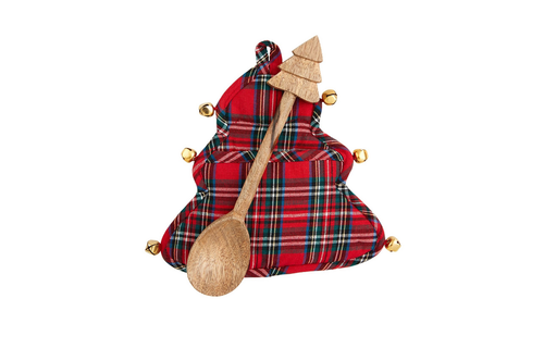 Red Tartan Tree Pot Holder