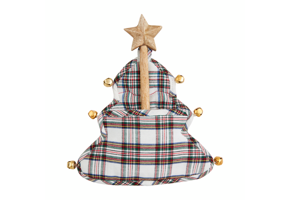 White Tartan Tree Pot Holder