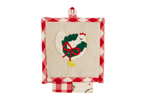 Chicken Christmas Pot Holder