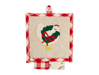 Chicken Christmas Pot Holder