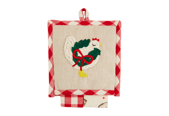 Chicken Christmas Pot Holder