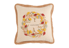 Wreath Fall Leaves Pillow