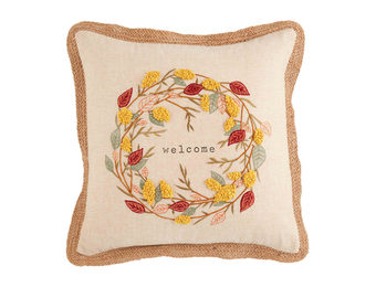 Wreath Fall Leaves Pillow