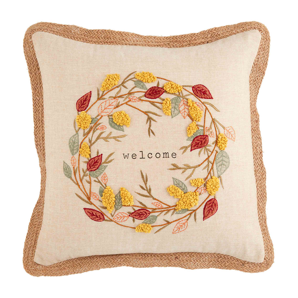 Wreath Fall Leaves Pillow