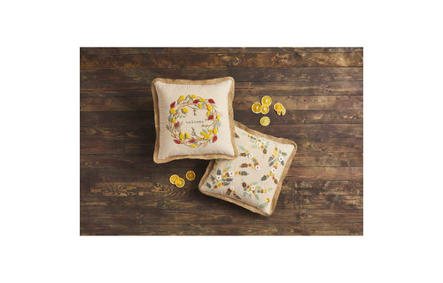 Wreath Fall Leaves Pillow