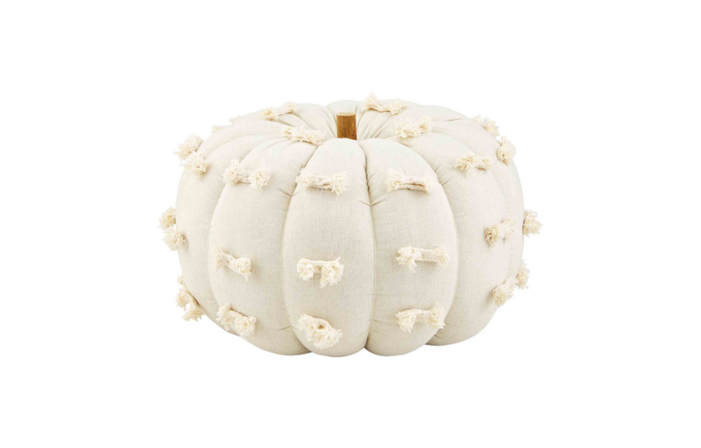 Lg Dot Fabric Pumpkin Sitter