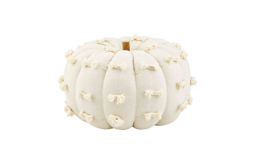 Lg Dot Fabric Pumpkin Sitter