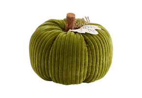 Green Corduroy Pumpkin Sitter