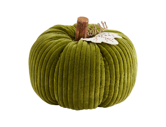 Green Corduroy Pumpkin Sitter