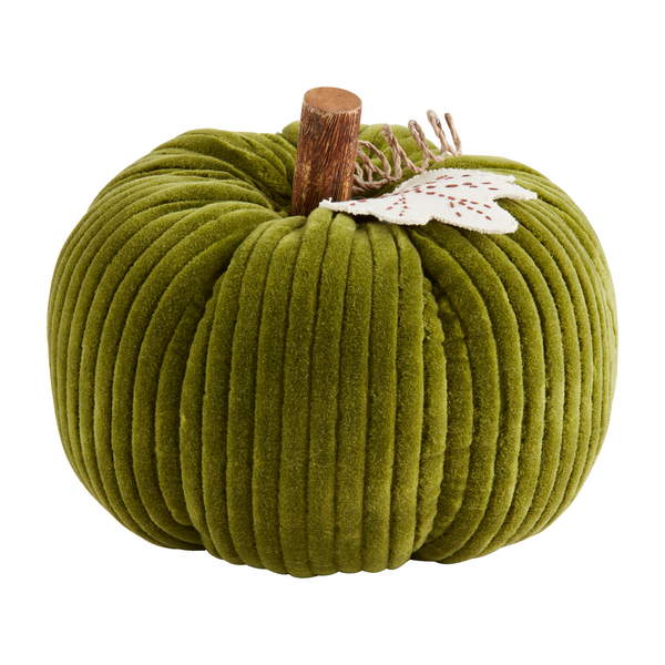 Green Corduroy Pumpkin Sitter