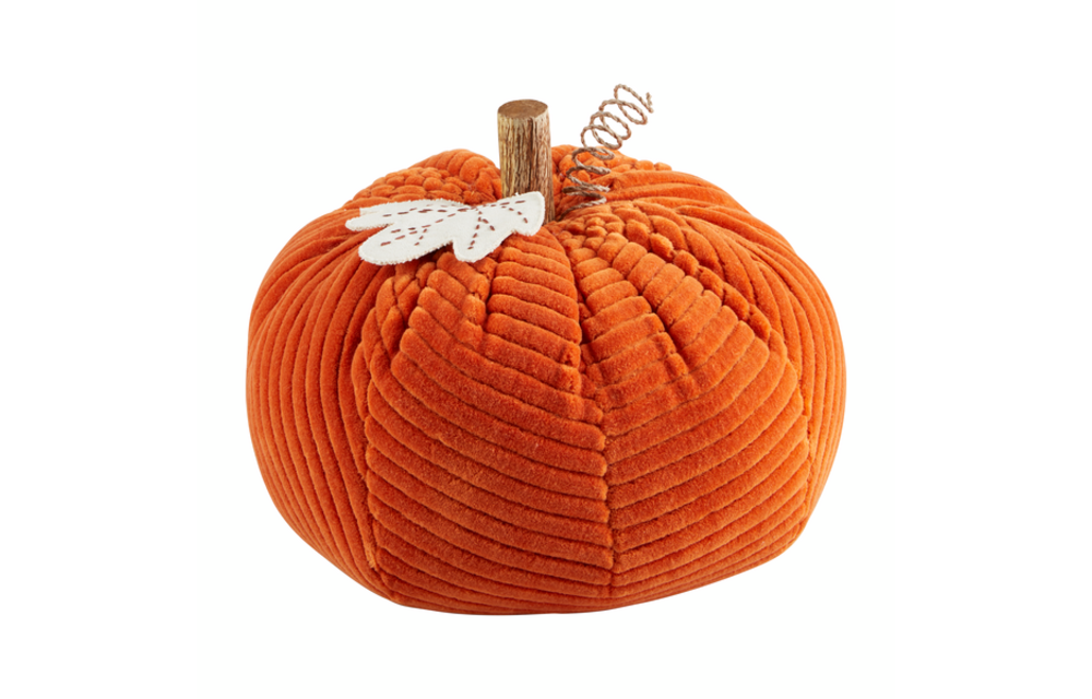 Orange Corduroy Pumpkin Sitter