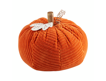 Orange Corduroy Pumpkin Sitter