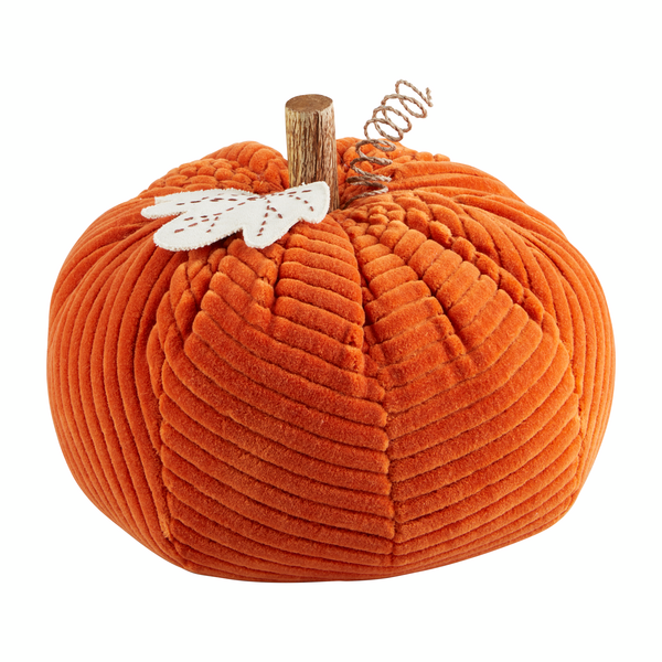 Orange Corduroy Pumpkin Sitter