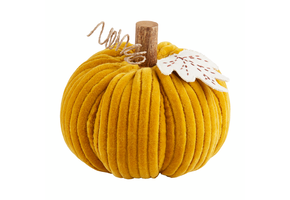 Yellow Corduroy Pumpkin Sitter