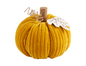 Yellow Corduroy Pumpkin Sitter