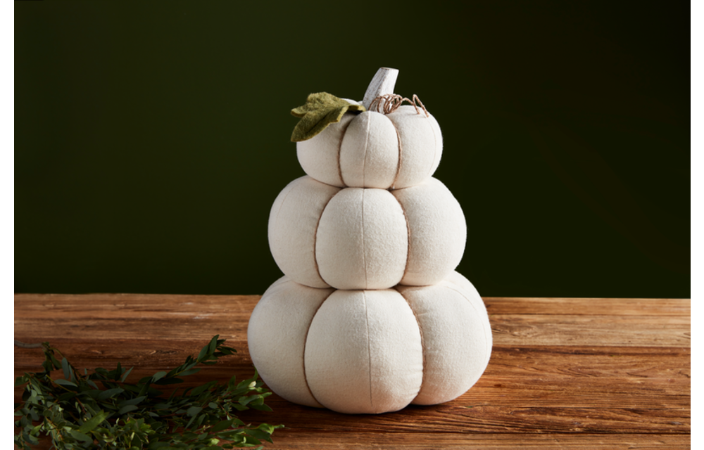 Cream Stacked Pumpkins
