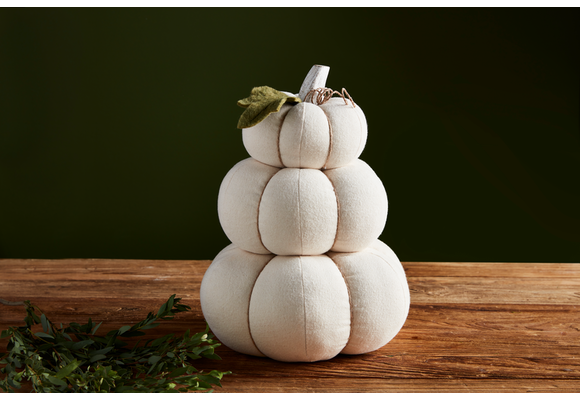 Cream Stacked Pumpkins