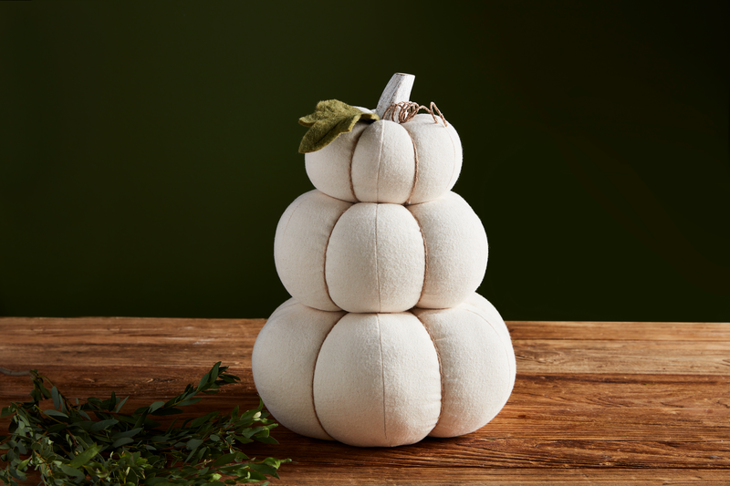 Cream Stacked Pumpkins