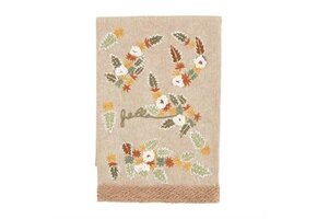 Towel Embroidered Hello Leaf