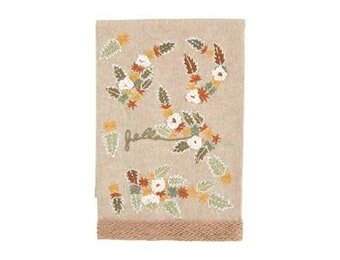 Towel Embroidered Hello Leaf