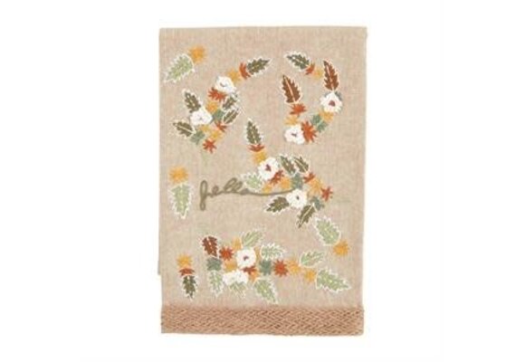 Towel Embroidered Hello Leaf