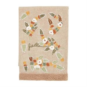 Towel Embroidered Hello Leaf