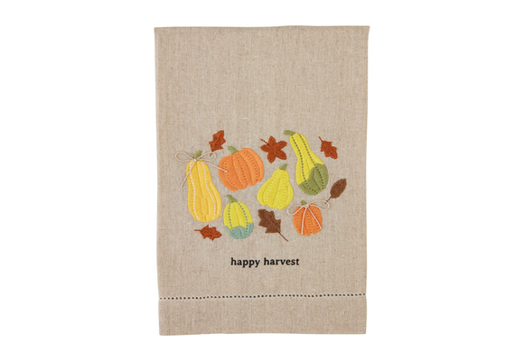 Happy Harvest Hemstitched Towel
