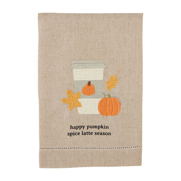 Pumpkin Spice Hemstitched Towel