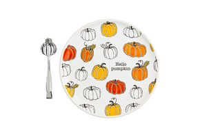 Pumpkin Pattern Cookie Plate