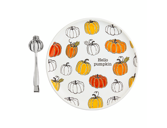 Pumpkin Pattern Cookie Plate