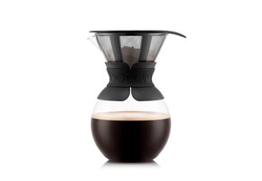 Pour Over Dbl Wall Black 8C
