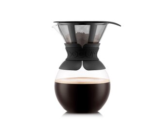 Pour Over Dbl Wall Black 8C