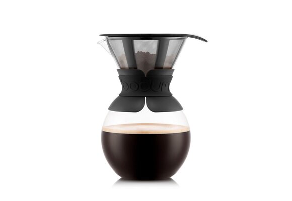 Pour Over Dbl Wall Black 8C