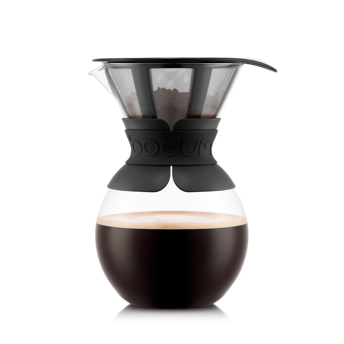 Pour Over Dbl Wall Black 8C