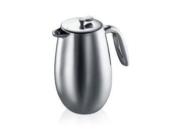 French Press Columbia Carafe Dbl Walled 8C Shiny
