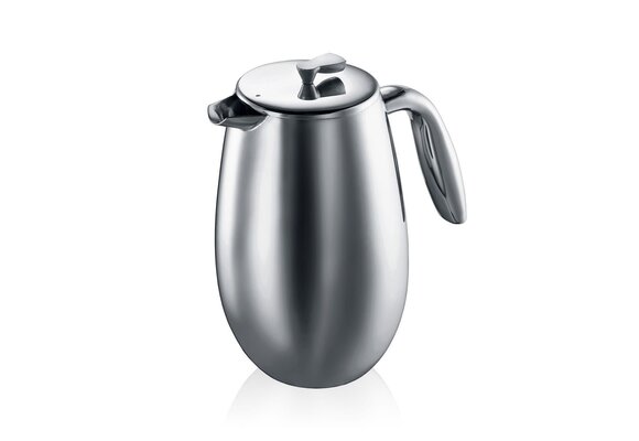 French Press Columbia Carafe Dbl Walled 8C Shiny