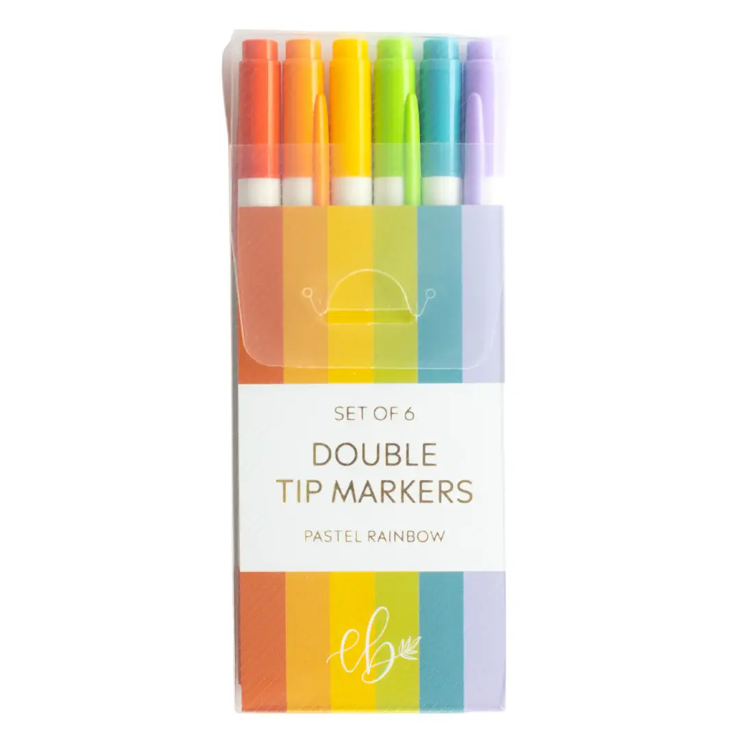 Set of 6 Double Tip Highlighter Markers