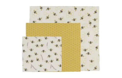 Beeswax Wrap S/3 Bees